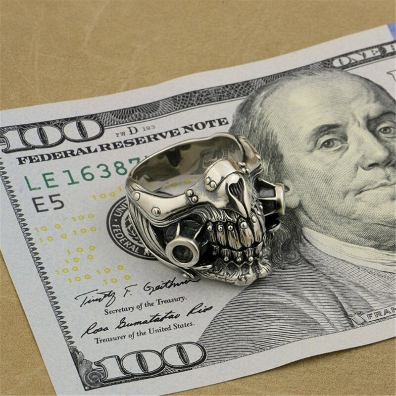 Retro Domineering Crazy Max Undead Old Joe Mask Men's Ring Men and Women Ring