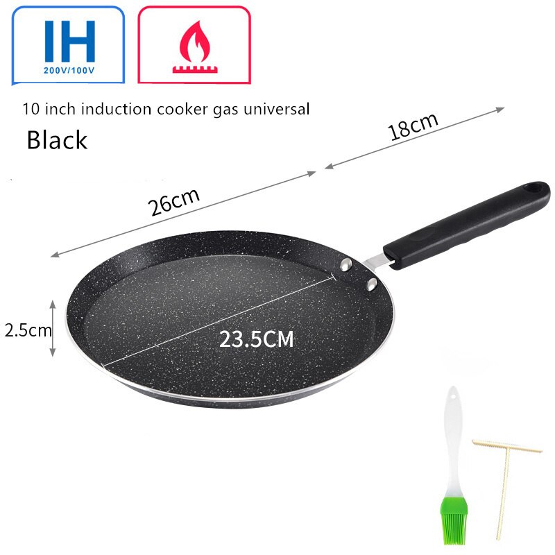 Nonstick Pan Pancake Steak Frying Pan Melaleuca Cake Special Small Omelette Breakfast Pan Pancake Pan: Black large