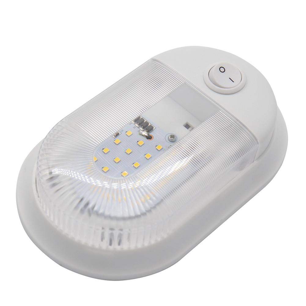 24 LED Ceiling Dome Light 12V/24V with On/Off Switch for RV Marine Yacht Camper Low Consumption and High Brightness