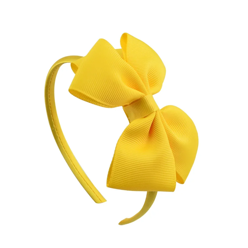 Diadema de flores grandes de 3,7 pulgadas, banda para el cabello para niñas, aro para el cabello hecho a mano sólido, cinta de grogrén, accesorios para el cabello,