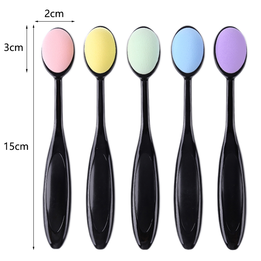 5pcs/lot Soft Oval Sponge Blending Brushes With Caps Drawing Painting Brushes for DIY Scrapbooking Cards Blending Ink Tool