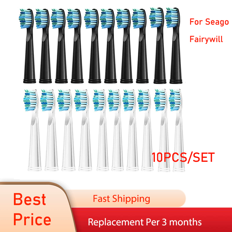 5-10 Stück austauschbare Bürstenköpfe Dupont Borstenbürste für Seago/Fairywill elektrische Zahnbürste FW/SG 507/508/515/551/917/959/908