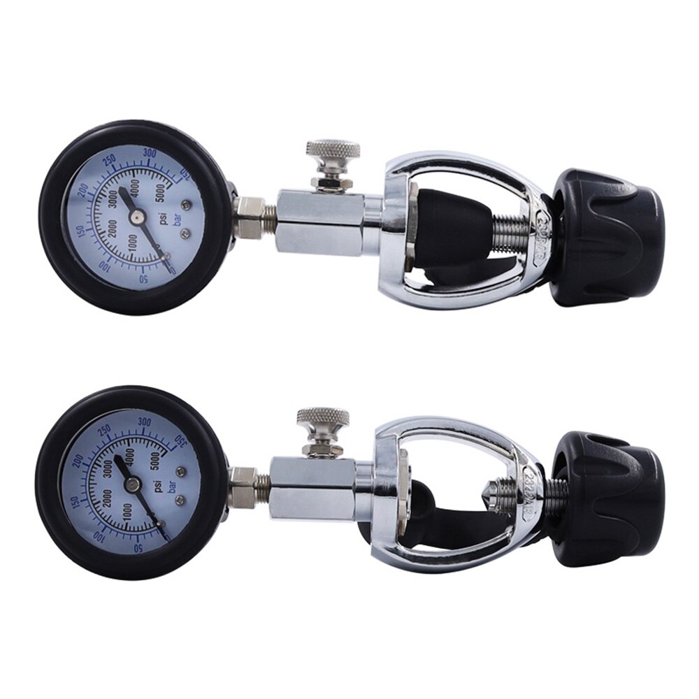 Portable Water Oil Tank Pressure Gauge 5000PSI 350BAR Inspection Tester for Scuba Diving Choice