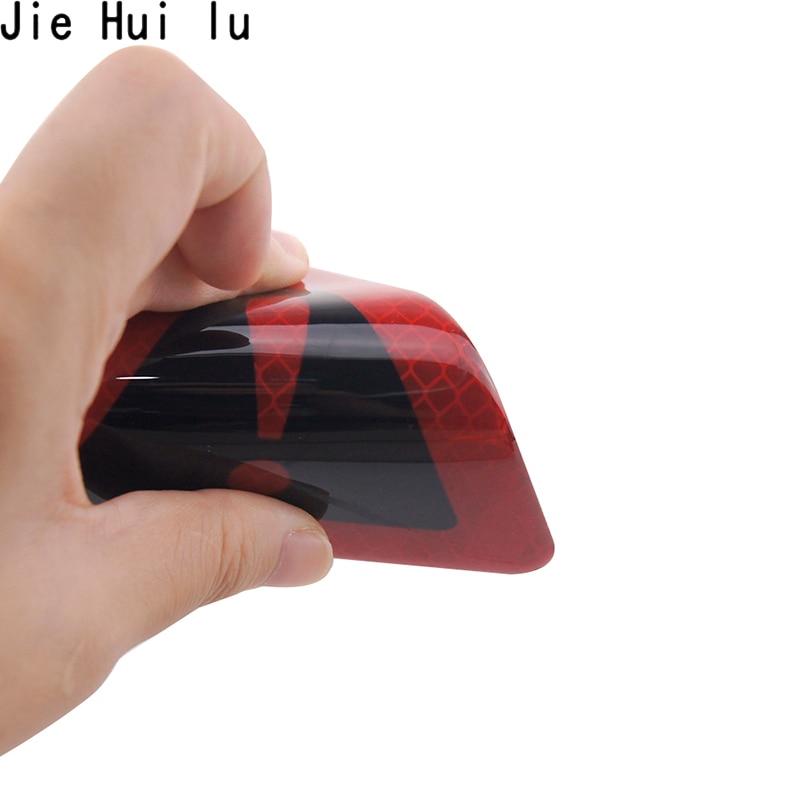 Car Body Decoratieve Driehoek Waarschuwing Label Bumper Decals Reflecterende Waarschuwing Sticker Auto Decor Motorfiets