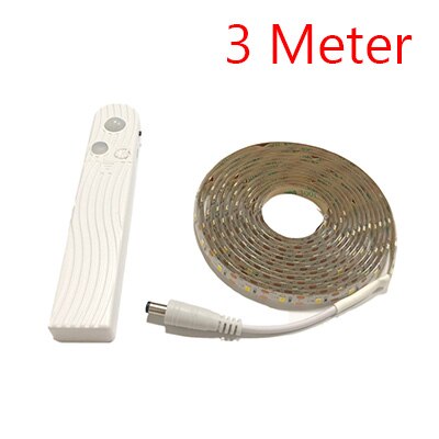 3M 2M 1M LED Clever Treppen Licht Unter Bett Licht PIR Sensor Detektor Kontrolle Intelligente Zauberstab Lampe schrank Schrank Küche Licht: 3M - Batterie Stil / warm Weiß