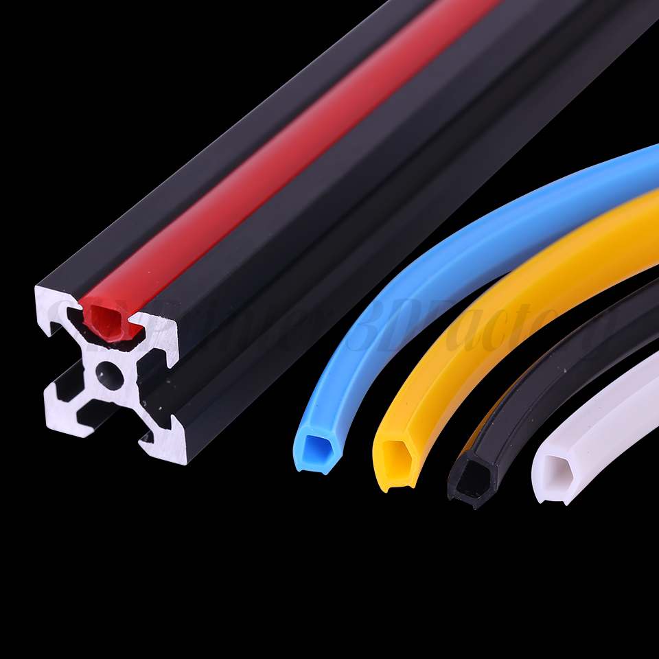 1 meter 20/30/40/50 serie 6mm/8mm /10mm vlakke afdichting voor aluminium profiel zachte sleufafdekking/paneelhouder c-balk machine