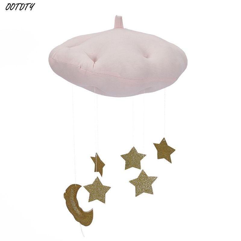Bebé DIY colgante fotografía Prop techo móvil colgante nube decoraciones guirnalda de estrellas juguete para cuna niños decoración para dormitorio infantil: Pink Cloud