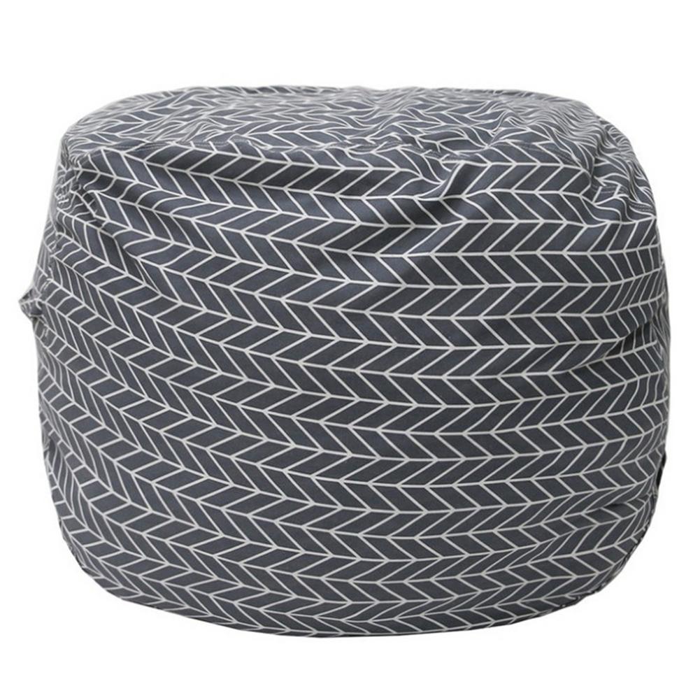 Canapé de sac de haricot de toile de grande capacité pour la chaise de sac de haricot d'enfants sans remplissage jouets en peluche sac de rangement de vêtements mous: Gray