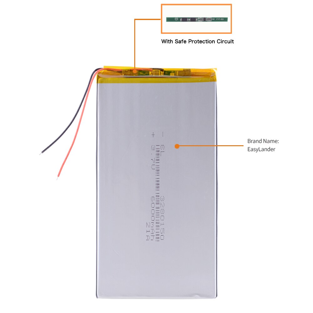 3.7v 6000mah 3282150 3080150 3285150 3285150 Li-ion Battery For V88, V971 M9 Tablet Pc