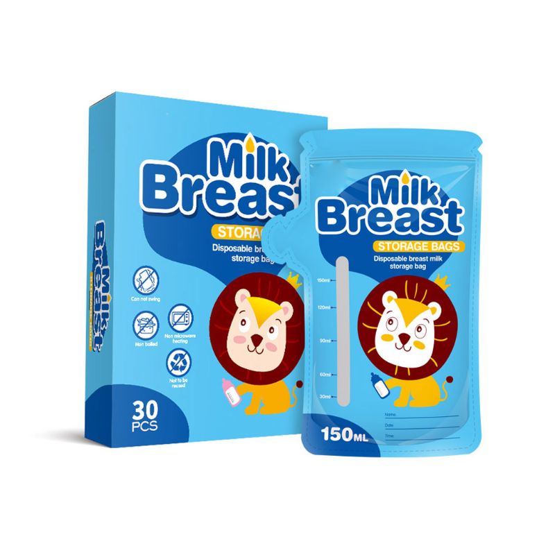 30 pièces bébé aliments stockage lait maternel sacs de stockage pour stocker le lait sac 150ml PBA gratuit sûr lait maternel sacs de stockage: Blue 30pc