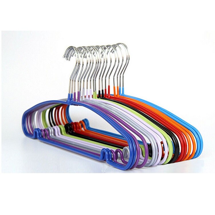 Cukierki kolor powlekane tworzywem metalowy wieszak na ubrania, antypoślizgowy stojak (20 części/partia)