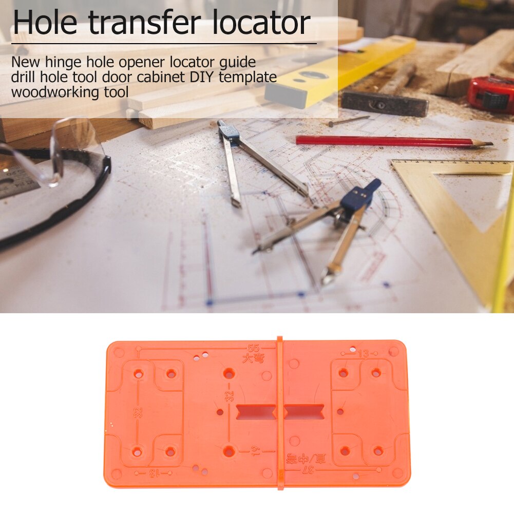 35/40mm Hole Drilling Guide Positioner ABS Hinge Jig Hole Opener Door Cabinet DIY Template Woodworking Household Hand Tool Sets