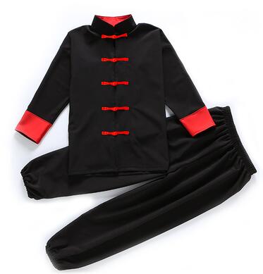 traje Wushu para niños, ropa de estilo tradicional chino, conjunto de ropa de actuación de Tai Chi Kung Fu, uniformes para niñas y niños, puesta en escena: Rojo