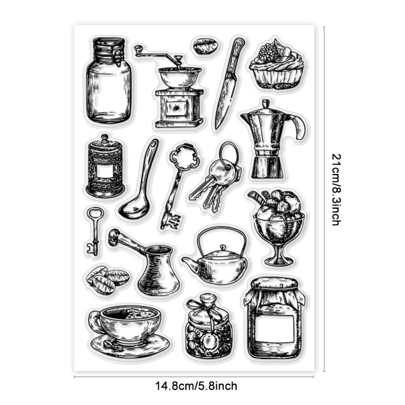 Sellos transparentes de borde botánico, formas mixtas para hacer tarjetas, rosas, setas, esquina de encaje, sellos transparentes de 5,83x8,27 pulgadas, 1 ud.: Ganso amarillo