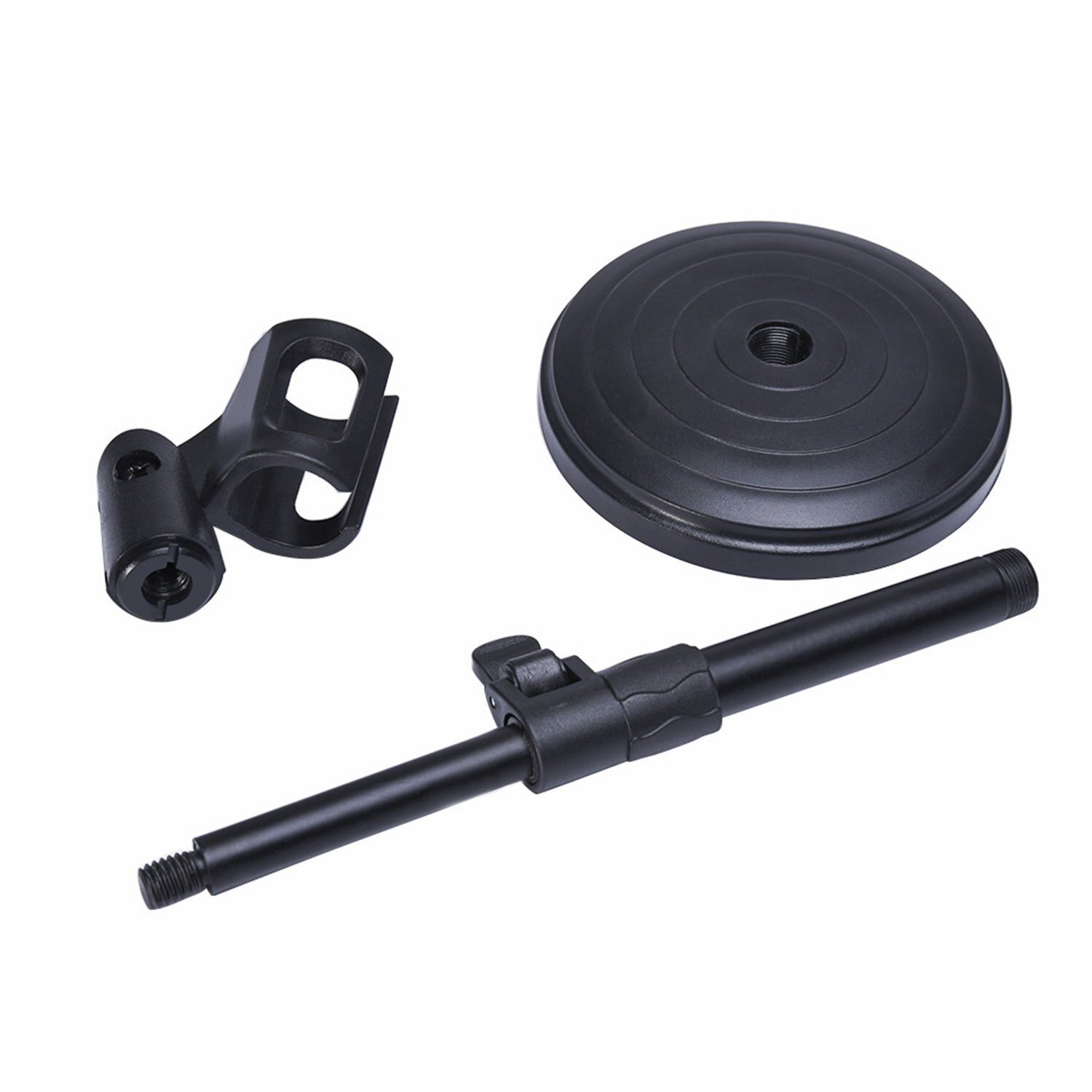 HBUDS Adjustable Foldable Desk Microphone Stand with Mic Clip for Meetings, Lectures and Podcasts