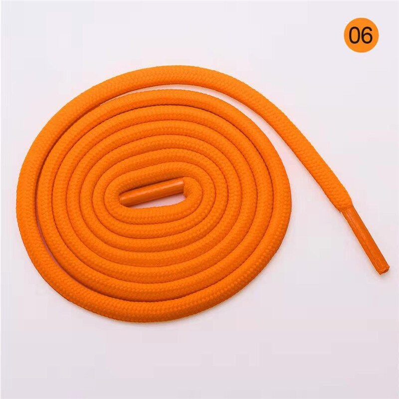 80/100/120CM 1 Pair Unisex Casual Shoelace Round Cord Dress Shoe Laces Colourful Cute Pink Color Elastic Shoelaces: Orange / 100cm