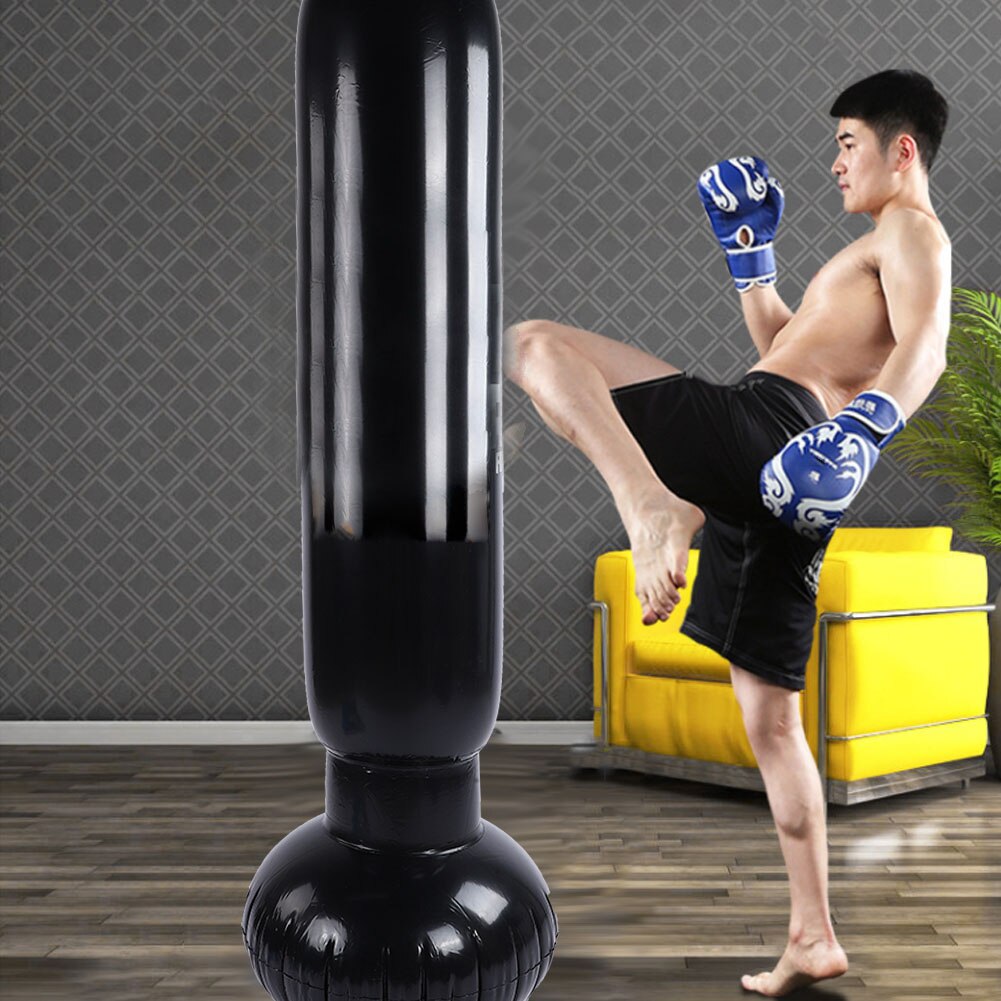 Sammenleggbar pvc oppblåsbar boksesekk trening Fitness tumbler bag trykkavlastningstilbehør til innendørs og utendørs