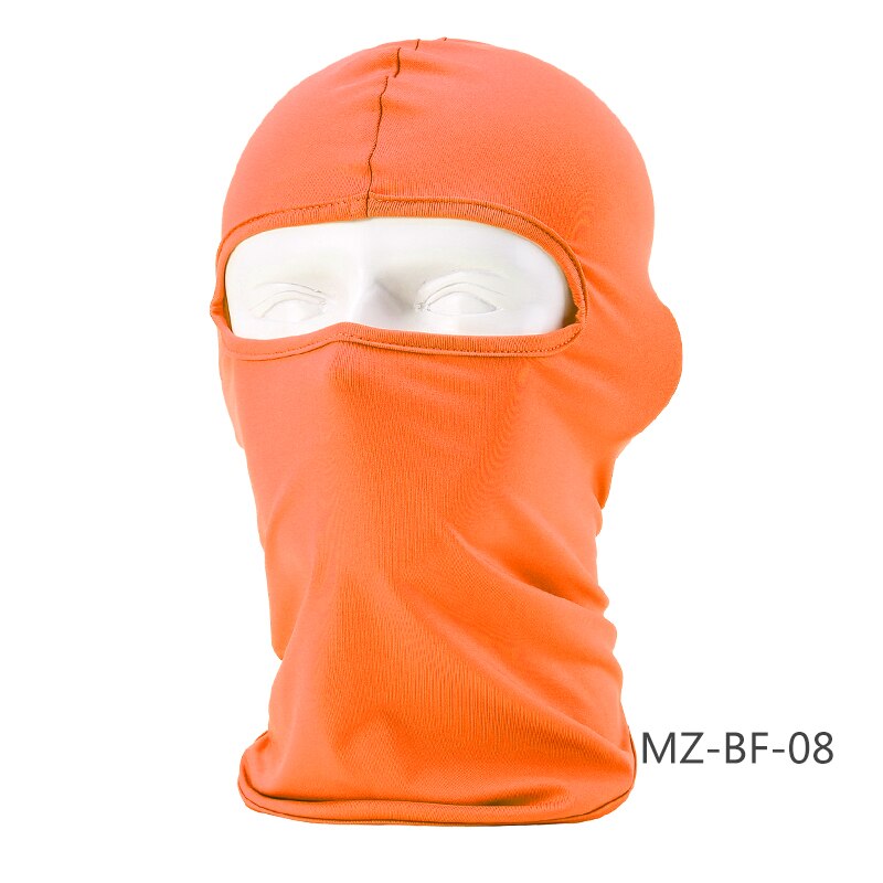 HEROBIKER-pasamontañas de LICRA para motociclista, máscara de Moto, Viso, Antivento, transpirable, Nuova: Orange-MZ-BF-08