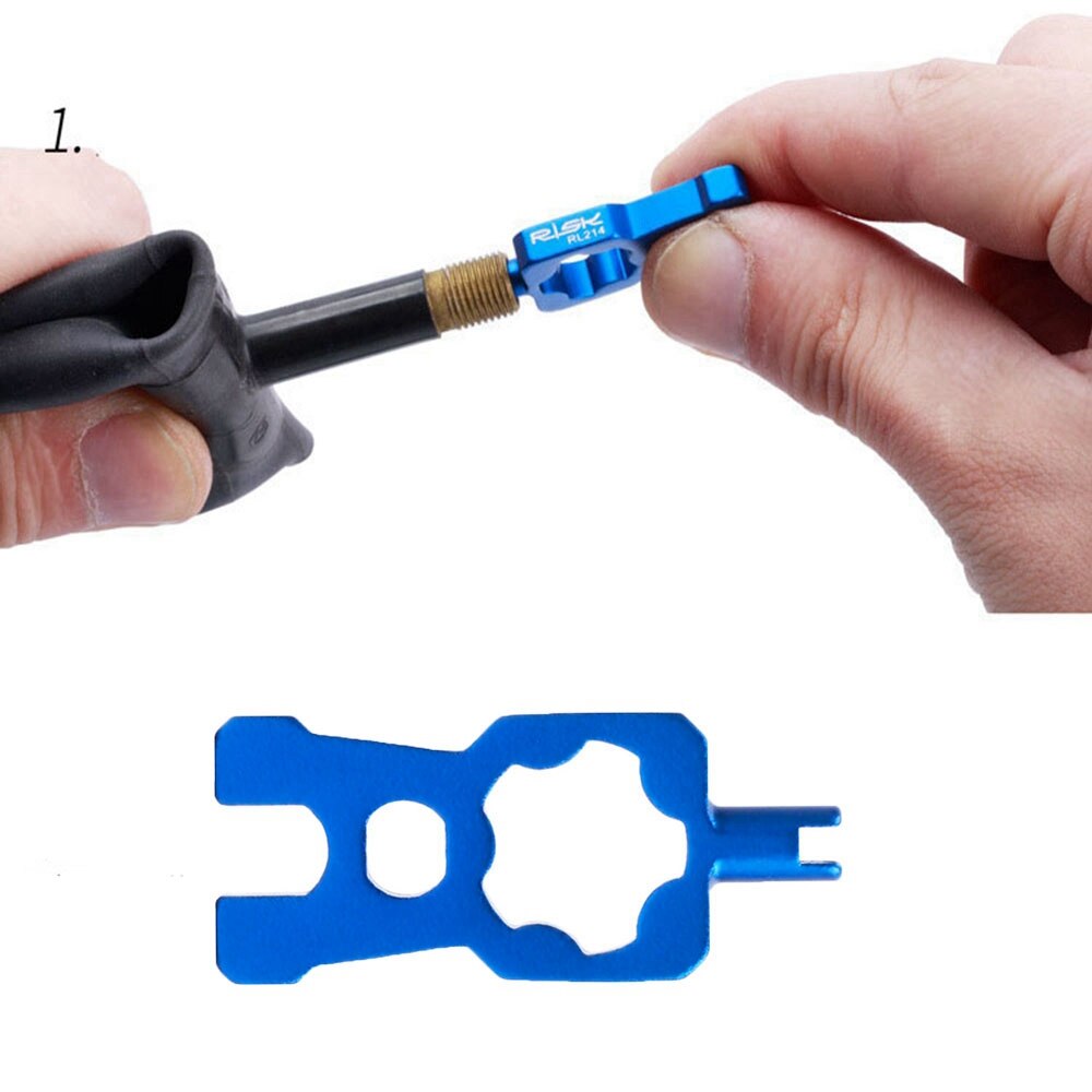 1pcs 4 IN 1 Bicycle Valve Tools Valves Core Wrench Removal Parts Portable Repair Multifunction Disassembly Installation Tool