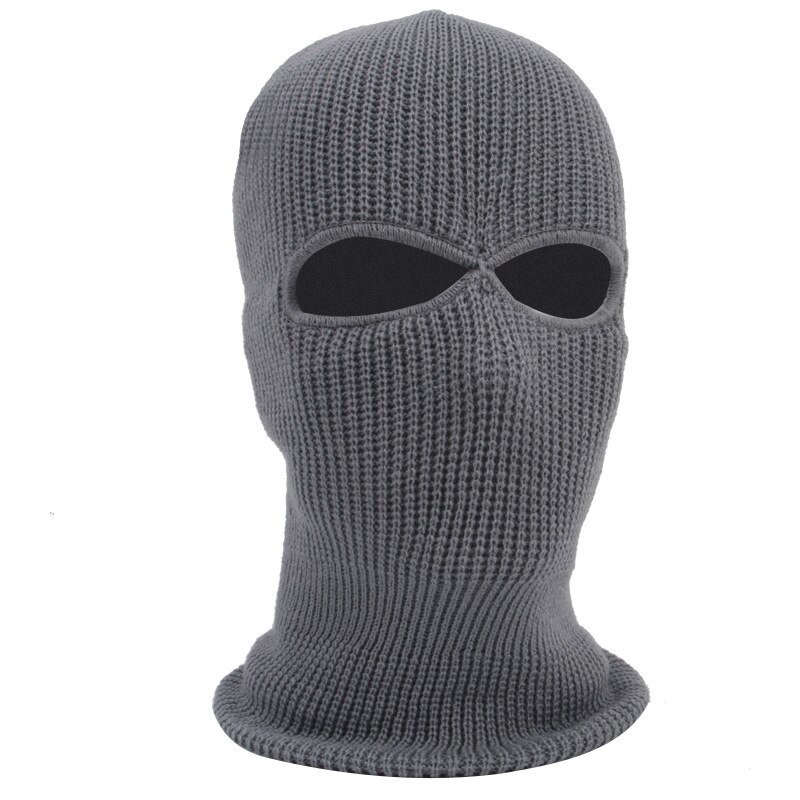 Pasamontañas de abrigo 2/3 agujero Gorro con máscara de cara de protector facial para motocicleta conducción al aire libre, esquí, montañismo, cubierta de la cabeza: 4