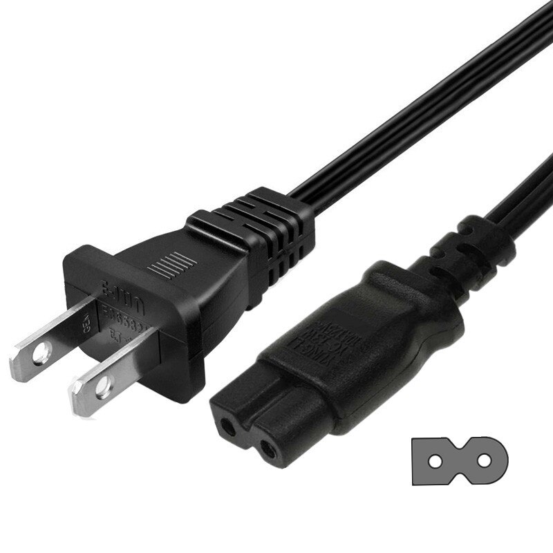 2 polet strømkabel til vizio-led-tv smart-hdtv em-serien og andre 2 slot adapter-ac-væg-kabel: -60320 iec 320 c7 – Grandado