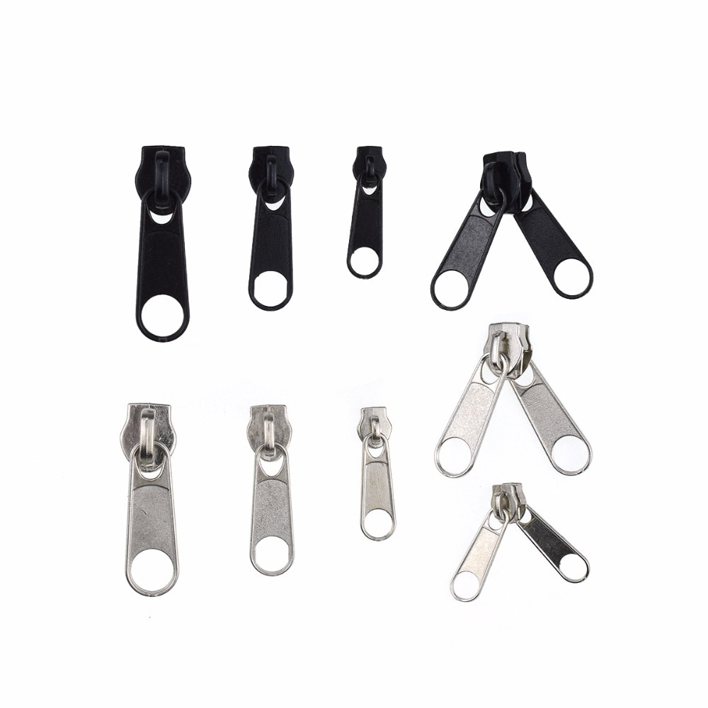 5pcs #3 #5 #8 #10 Fix Zipper DIY Zip Slider Repair Kit For Zip Fastenings Sewing Tailor Tools Clothing Accessories