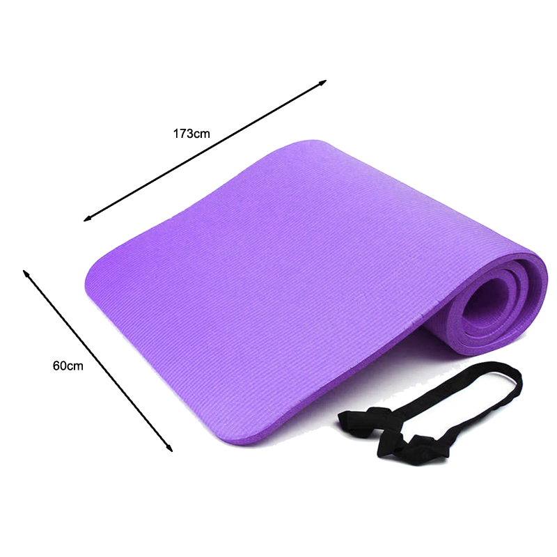 Halkfria yogamattor för fitness smaklös pilates picknick campingremmar gym fitness träningsdynor matta med bandage hotsale