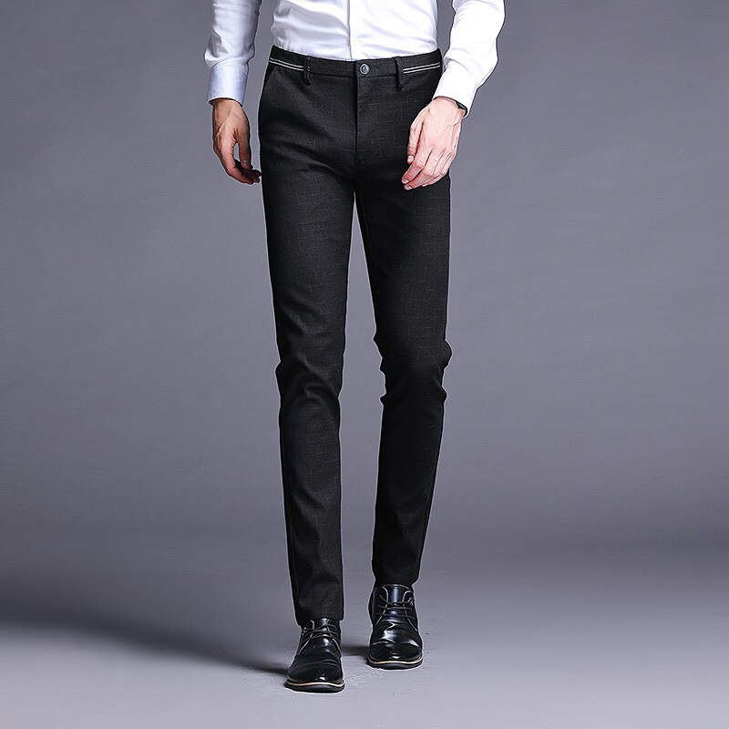 Costume pour homme, pantalon formel à carreaux, Slim, collection décontracté, tenue de mariage, automne, hiver