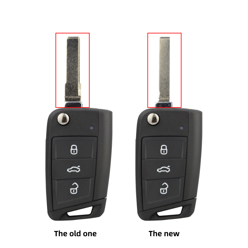 OkeyTech para V W Golf MK7 3 Skoda asiento Passat B6 remoto coche llave cubierta Fob funda piezas HU162T hoja para llaves