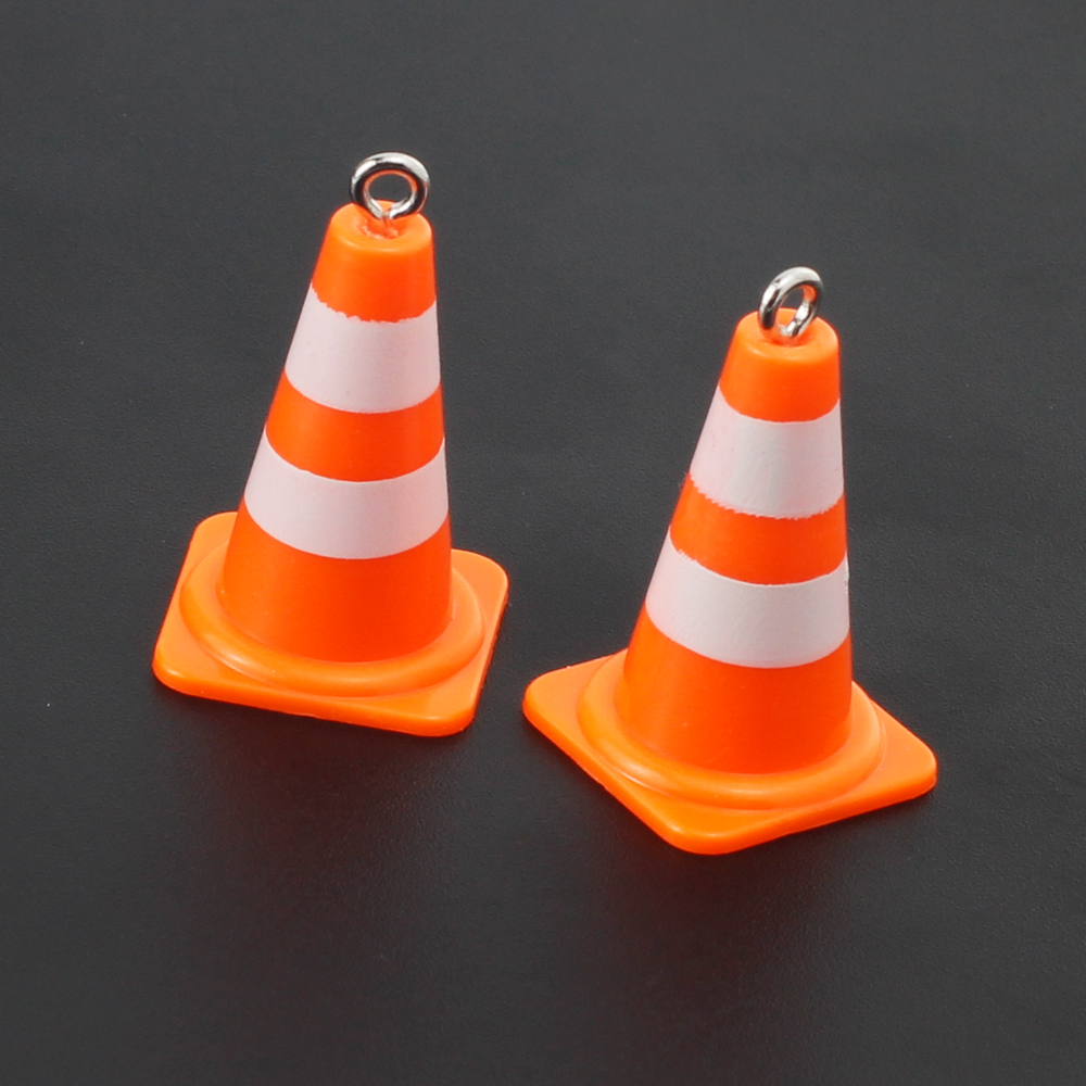 Mini breloques de Barricade amusantes, panneau routier en plastique, cônes de signalisation, pendentifs pour collier, boucles d'oreilles, porte-clés, fournitures de fabrication de bijoux à faire soi-même: Violet