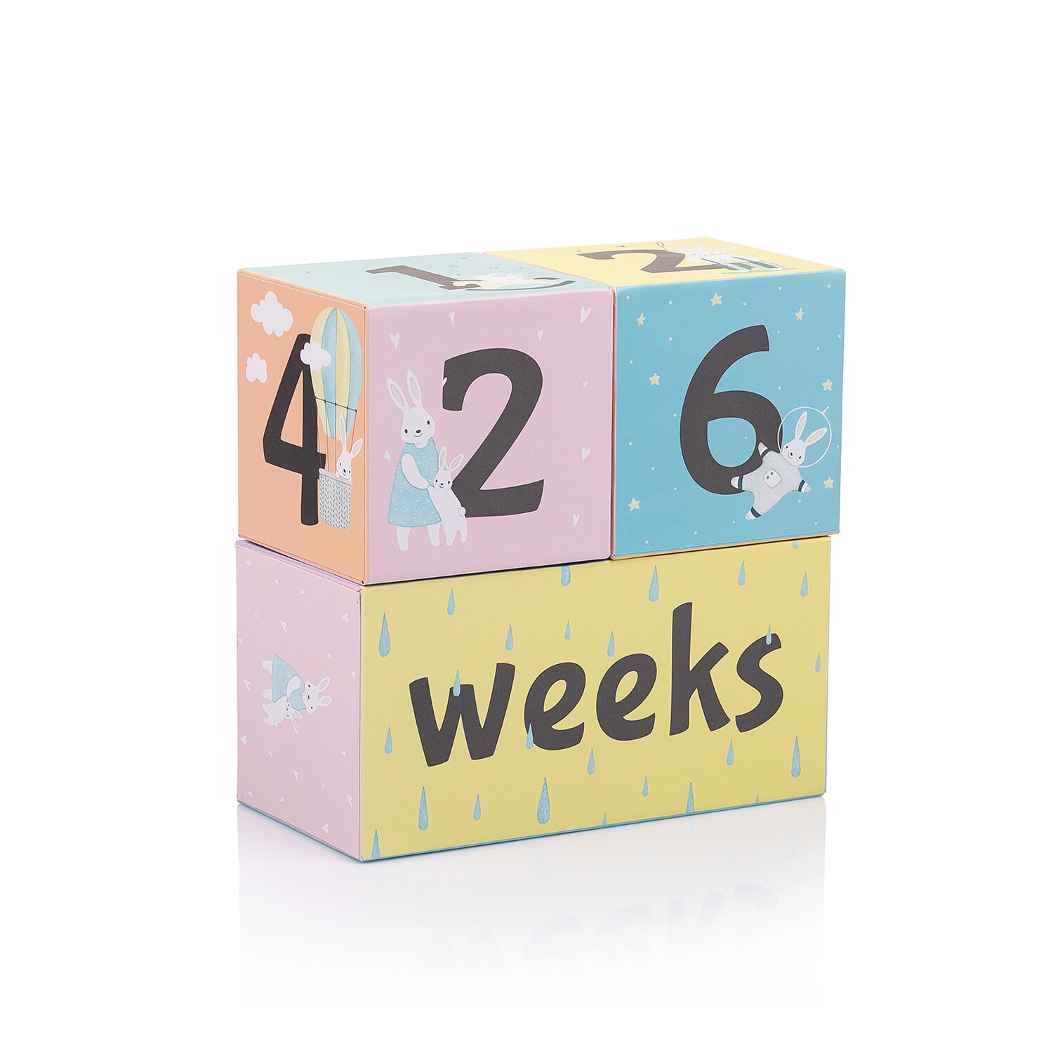 3 Stks/set Baby Maand Milestone Blokken Pasgeboren Kids Fotografie Props Speelgoed Baden Pasgeboren Babyshower Fotografie Accesso