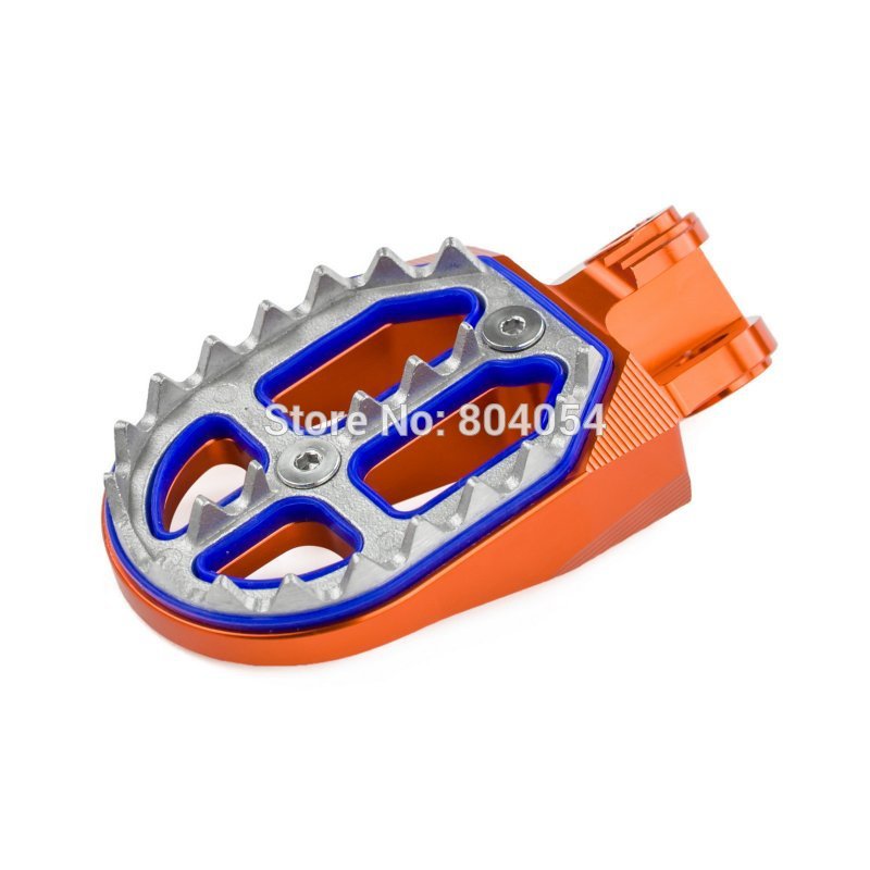Orange billet cnc pro-bite brede fede fodpinde til ktm exc xc sx sxf 125-530cc 1998