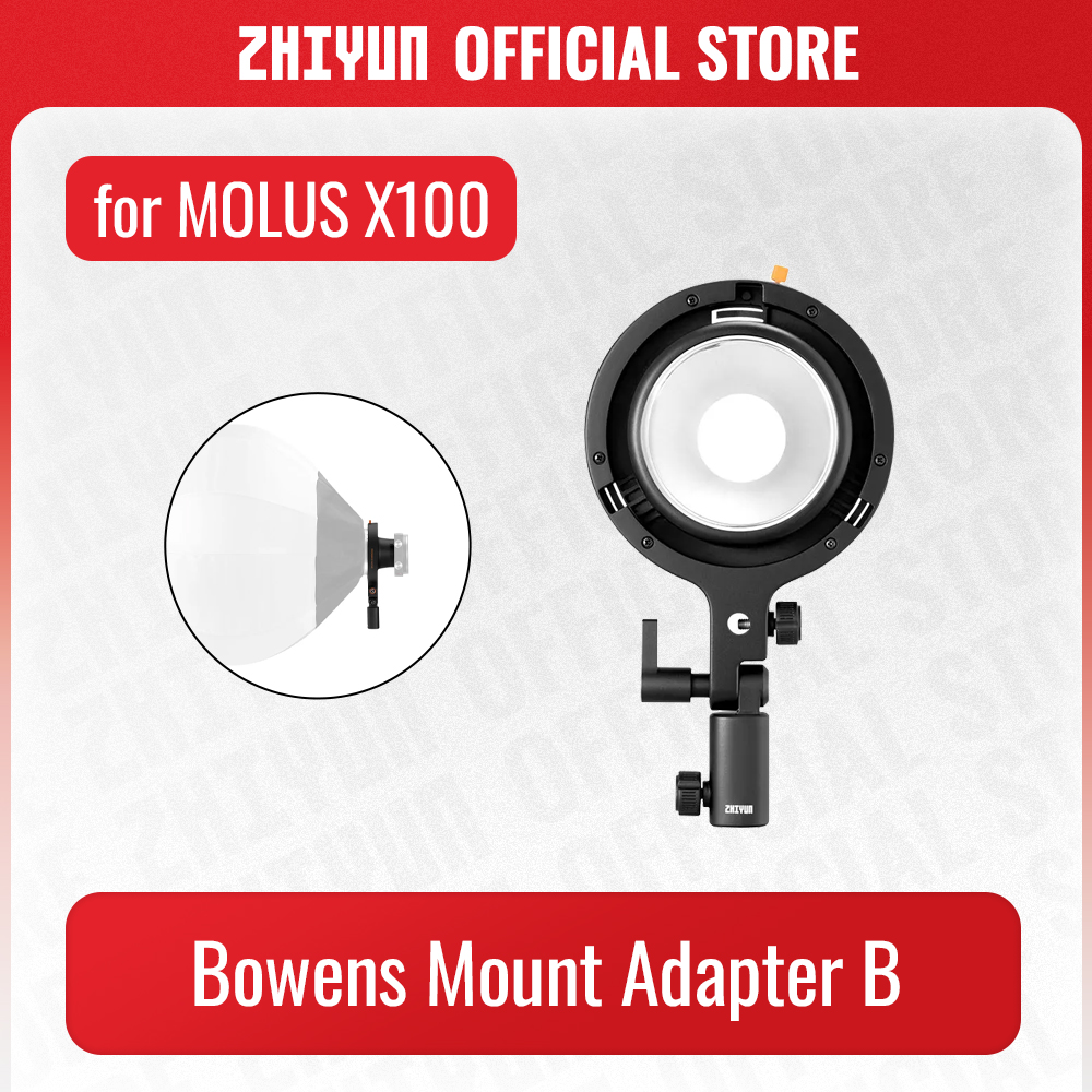 ZHIYUN Official Bowens Mount Adapter B ZY Mount-B EX1H05 Accessories for Molus X60 X100 Combo Pro CX100 Pocket Photography Light: Default Title