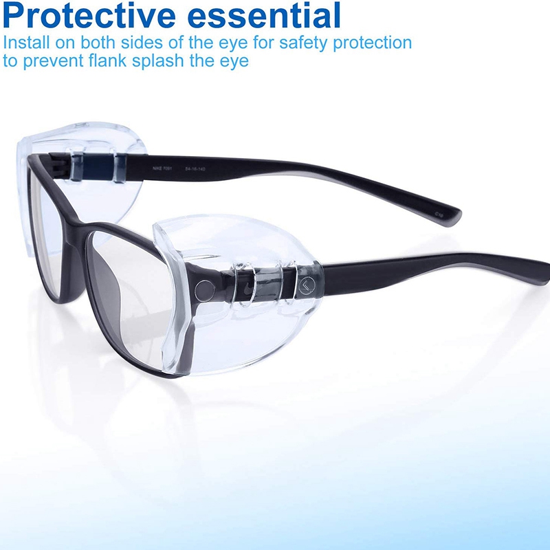 3C-6 Pairs Safety Eye Glasses Side, Slip On Sideshields For Safety Glasses Fits Most Safety Eyeglasses