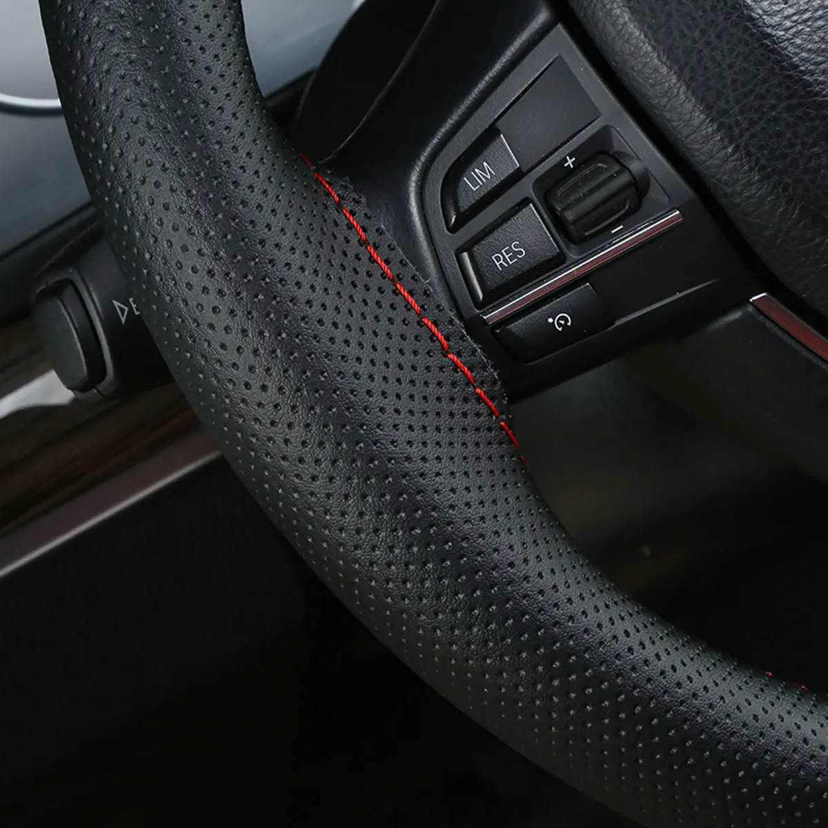 Auto lenkrad abdeckung Nadeln und Geflecht faden Kunstleder Auto abdeckungen Suite DIY Textur weiches Autozubehör 38cm