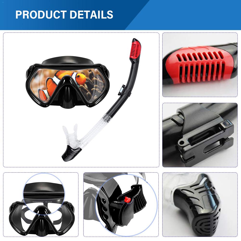 Underwater Diving Anti-fog Diving Mask Snorkeling Set Breathing Mask Safety Waterproof Swimming Equipment