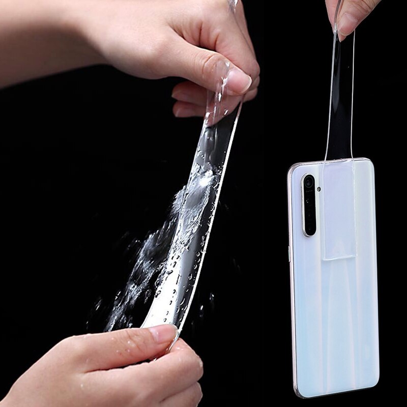 Double-Sided Nano Magic Tape Double Sided Tape Transparent NoTrace Reusable Waterproof Adhesive Tape Cleanable Home Gekkotape