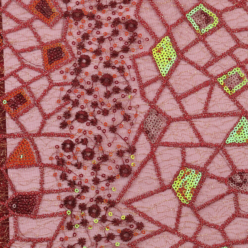 Green African Lace Fabrics Organza Lace Nigerian Tulle Lace Fabric French Net with Sequins KS3047B