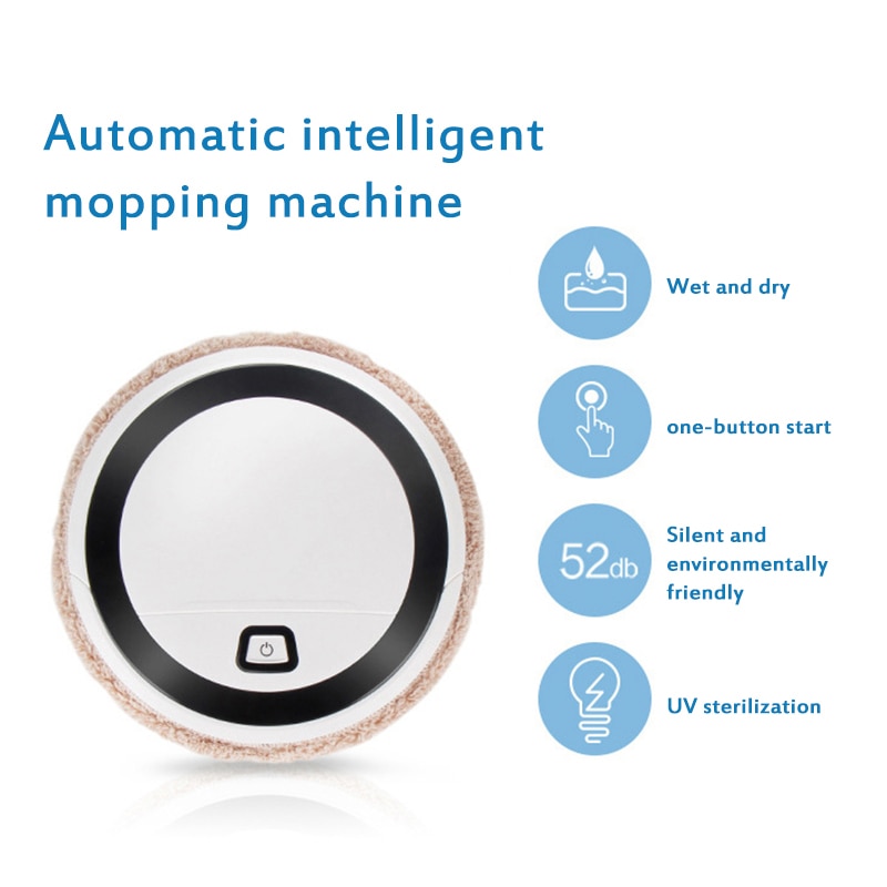 Helautomatisk usb laddmopp smart robot moppare renare uv sterilisering hushålls kvastmaskin golv robot magisk kvast