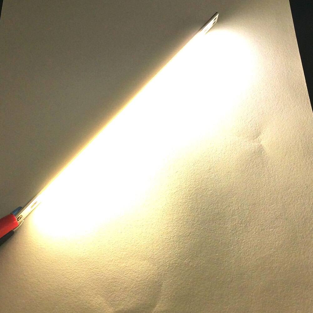 Cooleeon 200 x 10mm dc12v led cob lysstrimmel 20cm x 10w lamper blå grøn rød varm kølig hvid farve led bar lys 200mm x 12v cob pære: Hvid