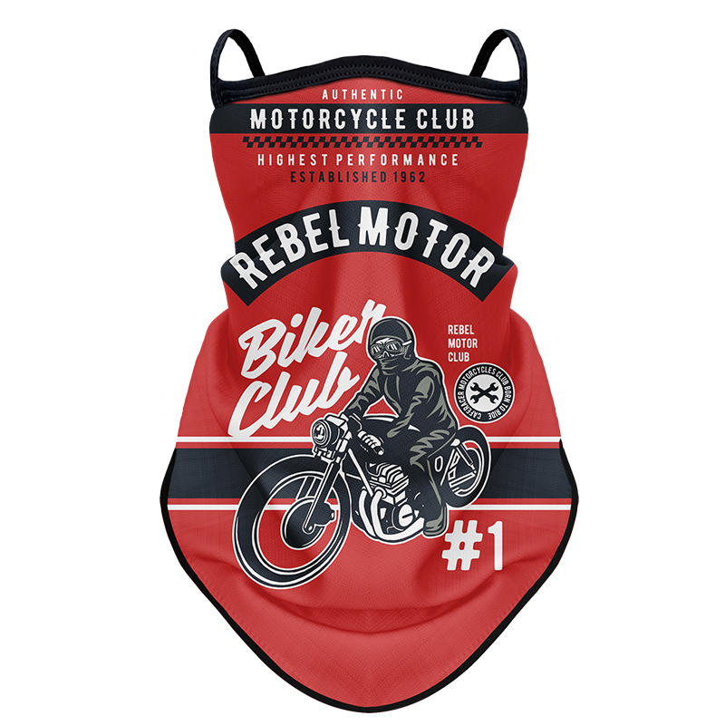 Máscara de protección solar Retro para Moto, pañuelo para la cabeza para motocicleta, Anti-UV para verano, cubierta para la cabeza y el cuello al aire libre, protector facial para montar, diadema deportiva: Naranja