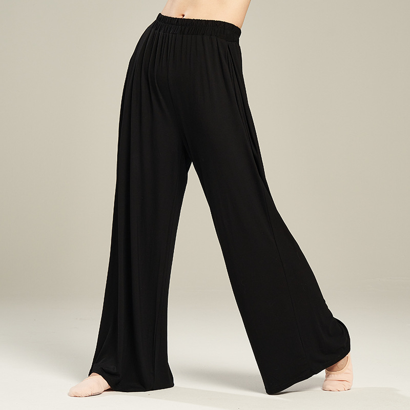 12 farben modal modern tanzen Hosen Für Frauen verlieren Breite Bein Elastische Ballett Ausbildung Hosen Hohe Taille Klassischen Tanz Damen: S / Blau