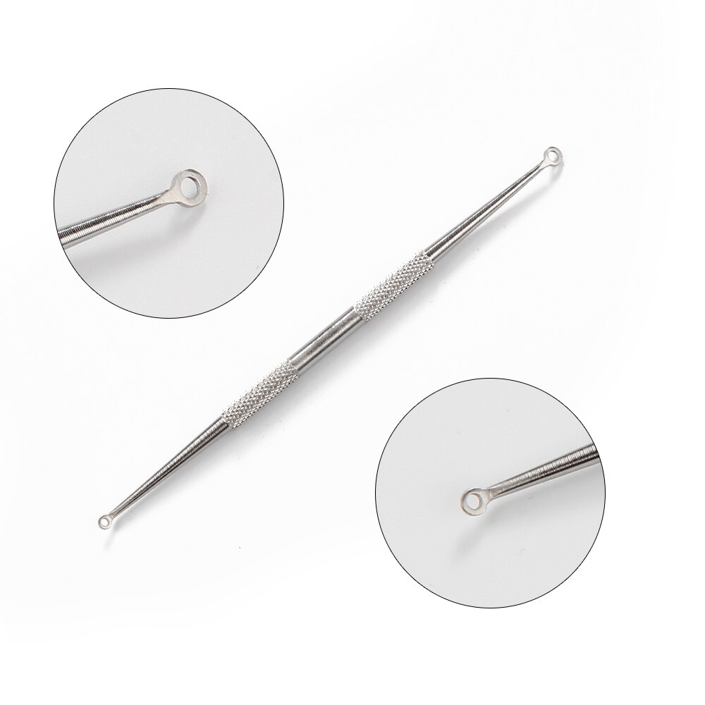 7PCS Black Dots Extractor de cravo Acne Black Spots Remover Blackhead Comedone Removal Needles Clip Tweezer Set Face Skin Care