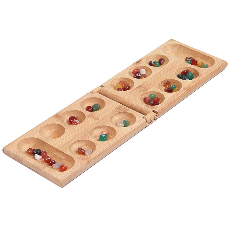 African Gem Chess Classic Strategy Toys Mancala Game Party Game Folding Chess Board Children Toys Families Board Games: Default Title