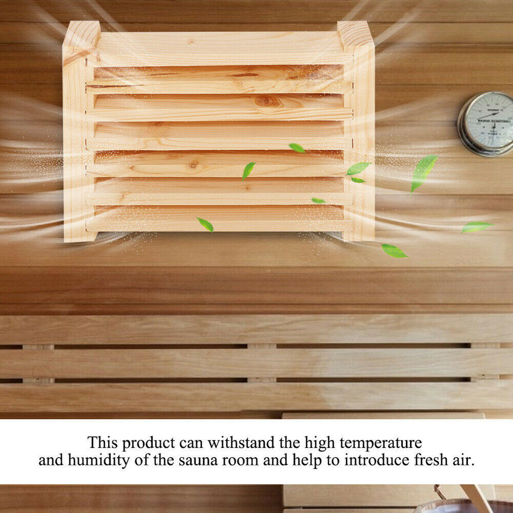 Rejilla de ventilación de madera maciza Natural para Sauna, persiana ciega de madera para Sauna de 21x15,3 Cm