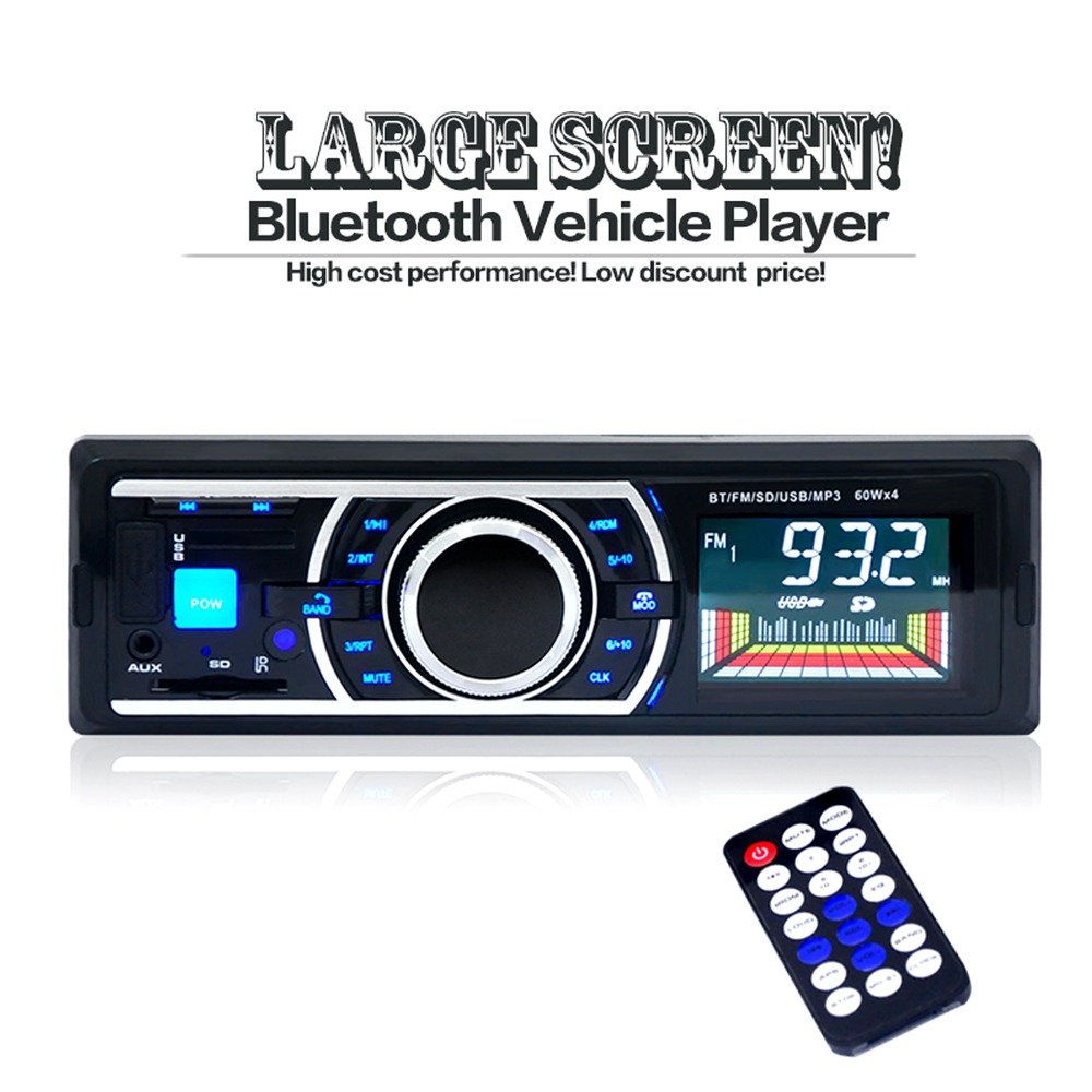 DC 12V Bluetooth Car Stereo Audio MP3 Player 60W*4 FM Radio Aux Input Receiver Car HandsFree SD USB with Remote