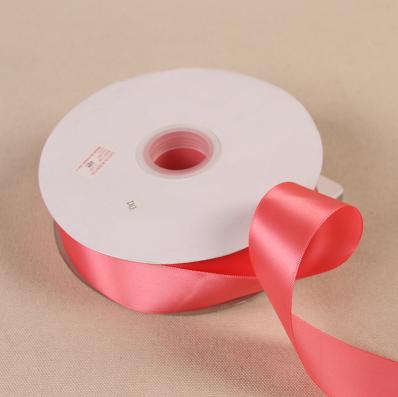 100Yards/91Meter Coral Rose Kleur Polyester Lint Bruiloft Kerst Decoratie Cake Wrapper Linten Diy Accessoires: 40mm