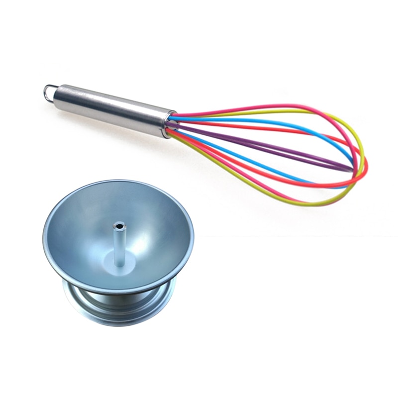 2 Pcs Kitchen Supplies: 1 Pcs 10 Inches Egg Whisk Silicone Mixer Heat-Resistant Egg Beater & 1 Pcs 3D Wonder Princess Dress Doll