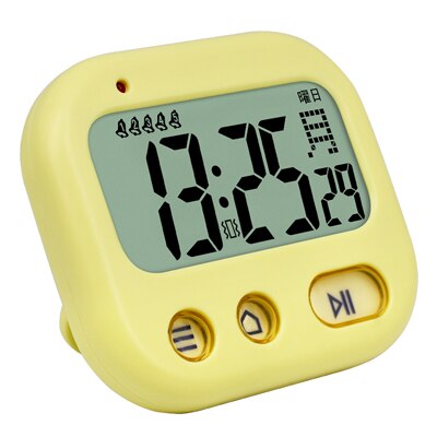TXL Mini réveil pour enfants | Nouvelle minuterie de poche pour étudiants japonais, vibrant, réveil, affichage numérique de journée, 5 alarmes disponibles: snooze X one key off