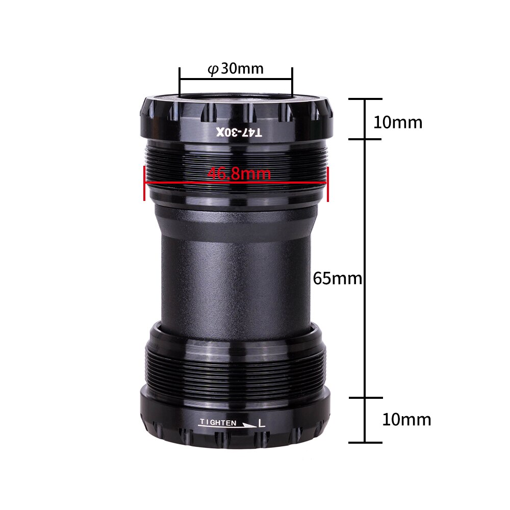 ZTTO bicicletta T47 movimento centrale 24 guarnitura doppiare 29 30mm filettatura cuscinetto sigillata 47 68 73mm conchiglia 28.99mm spline asse MTB strada bicicletta